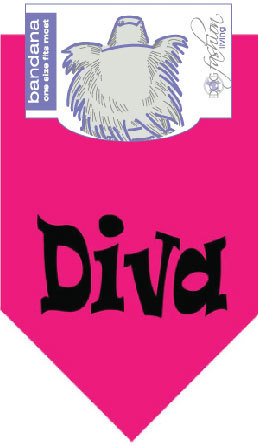 Diva female dog pink bandana