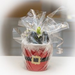 holiday gift basket for a dog